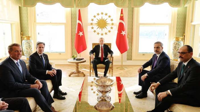 Cumhurbaşkanı Erdoğan, Blinken ile Vahdettin Köşkü’nde görüşüyor