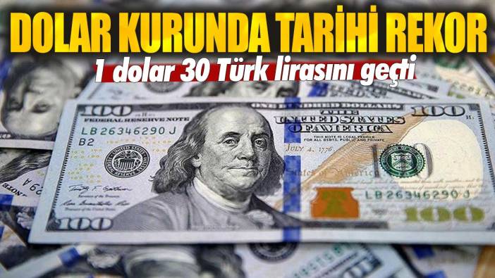 Dolar kurunda tarihi rekor! 1 dolar 30 Türk lirasını geçti