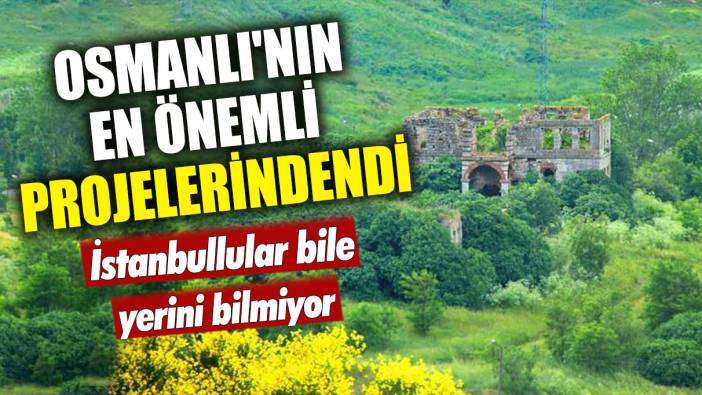 Osmanlı'nın en önemli projelerindendi: Şimdi İstanbullular bile yerini bilmiyor