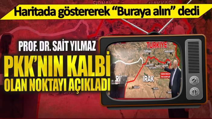 Prof. Dr. Sait Yılmaz PKK’nın kalbi olan noktayı açıkladı! Haritada göstererek buraya alın dedi