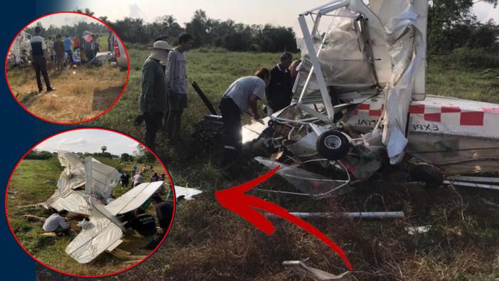 Tayland'da korkunç kaza: Uçak tarlaya çakıldı! Ölü ve yaralı...