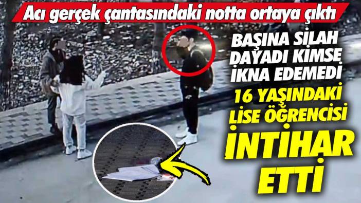 Trabzon’da 16 yaşındaki lise öğrencisi intihar etti! Acı gerçek çantasındaki notta ortaya çıktı