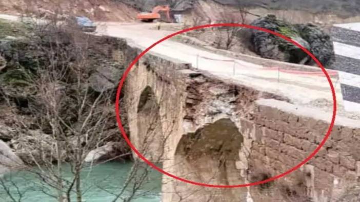 Diyarbakır'da viyadük yapımında dinamit kullanıldı, tarihi köprü zarar gördü