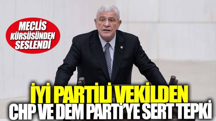 İYİ Partili Müsavat Dervişoğlu’ndan CHP ve DEM Parti’ye sert tepki: Meclis kürsüsünden seslendi