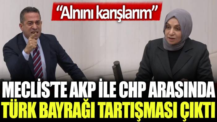 Meclis'te AKP ile CHP arasında Türk bayrağı tartışması çıktı: Alnını karışlarım!