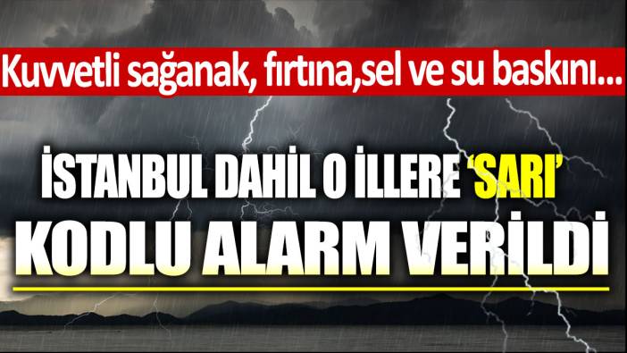 Meteoroloji'den İstanbul dahil o illere sarı kodlu alarm: Kuvvetli sağanak, fırtına, sel ve su baskını...