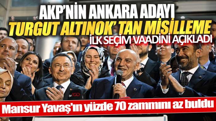 AKP’nin Ankara adayı Turgut Altınok’tan misilleme: Mansur Yavaş'ın yüzde 70 zammını az buldu