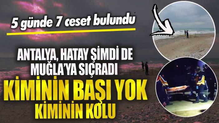 Antalya, Hatay şimdi de Muğla’ya sıçradı! 5 günde 7 ceset bulundu kiminin başı yok kiminin kolu