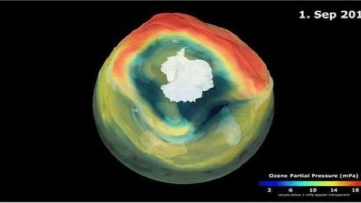 Ozon tabakasındaki delik son 30 yılın en küçük seviyesine geriledi