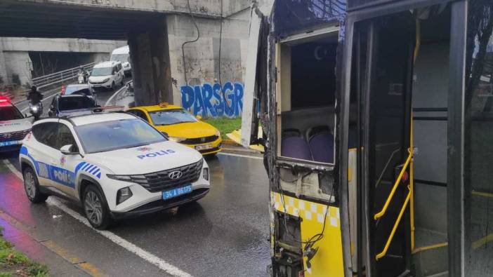 Beyoğlu'nda otobüs duvara çarptı: 7 yolcu yaralandı
