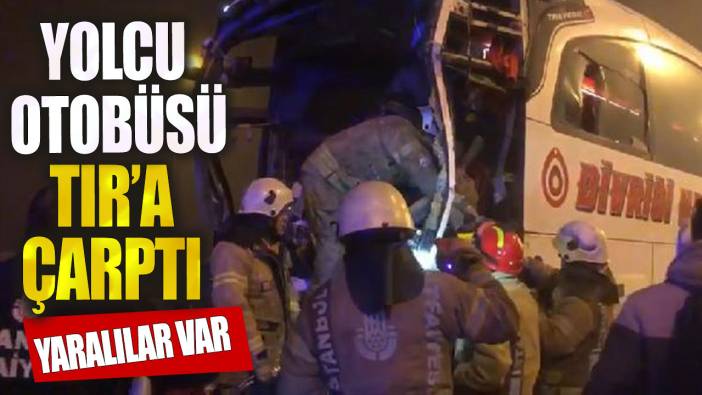 Son dakika...Kuzey Marmara Otoyolu'nda yolcu otobüsü TIR'a çarptı: Yaralılar var