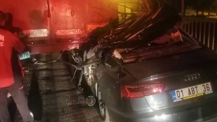 Mersin’de otomobil, TIR’a arkadan çarptı: 1 ölü