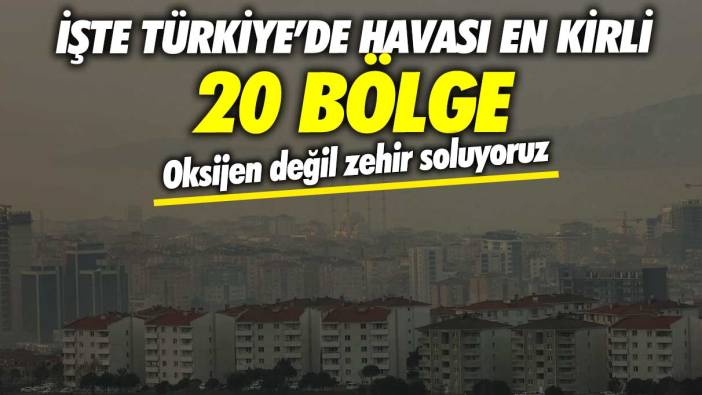 Oksijen değil zehir soluyoruz! İşte Türkiye’de havası kirli 20 bölge