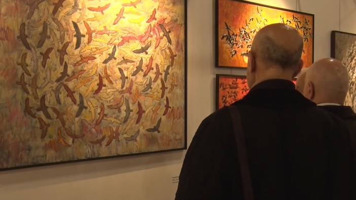 İlhami Atalay’ın eserleri Dolmabahçe Sanat Galerisi'nde sergilendi