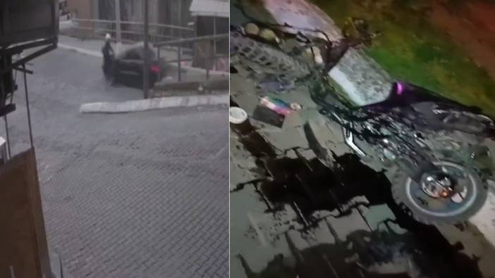 İzmir’de motosiklet sürücüsü ölümden döndü: O anlar kameraya yansıdı