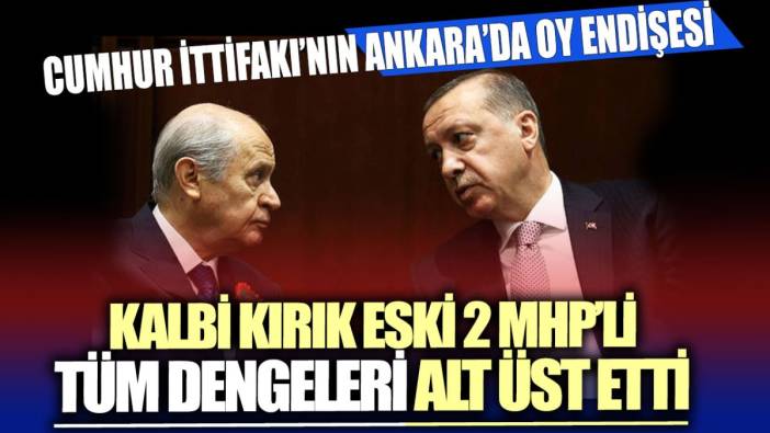 Cumhur İttifakı’nın Ankara’da oy endişesi: Kalbi kırık eski 2 MHP’li tüm planları alt üst etti