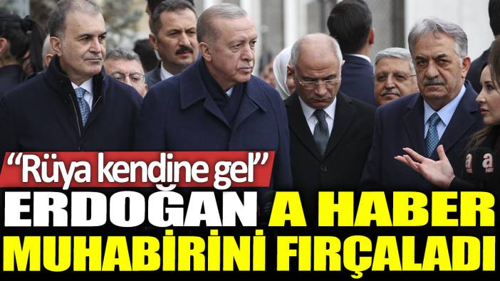 Erdoğan, A Haber muhabirini fırçaladı: Rüya kendine gel