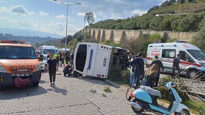 Aydın’da yolcu minibüsü devrildi! Çok sayıda yaralı var