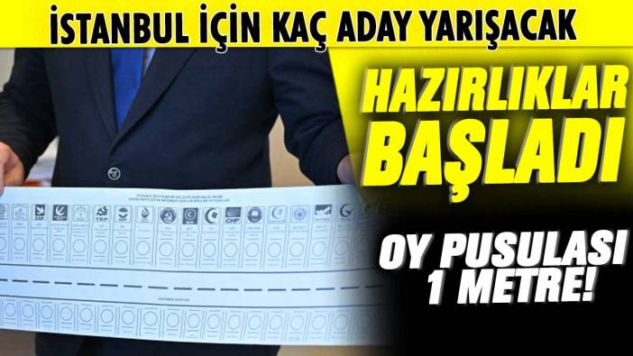 En uzun oy pusulası 1 metre ile İstanbul'da!