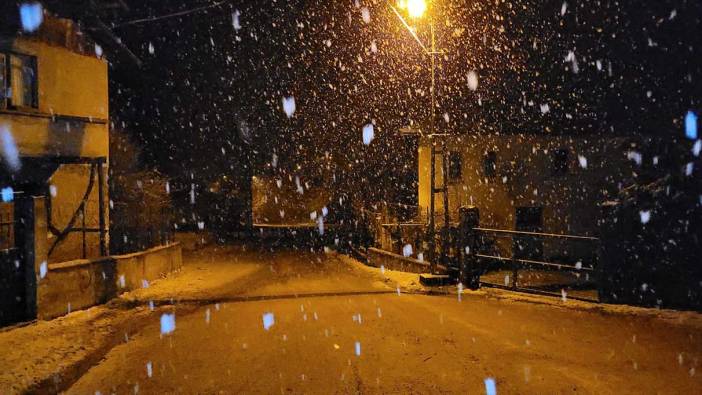 Eflani ilçesinde kar yağışı