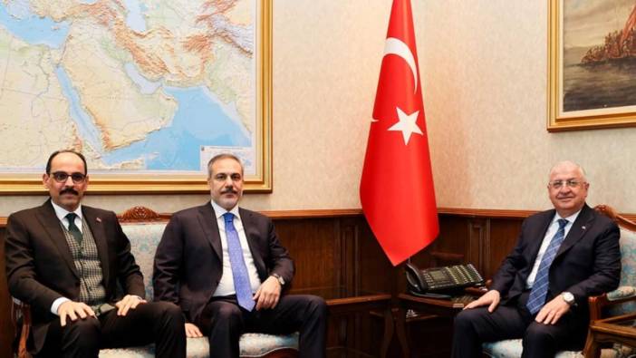 Bakan Güler, Dışişleri Bakanı Fidan ve MİT Başkanı Kalın ile görüştü