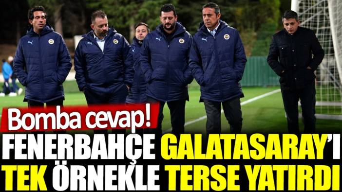 Fenerbahçe Galatasaray'ı tek örnekle terse yatırdı: Bomba cevap!
