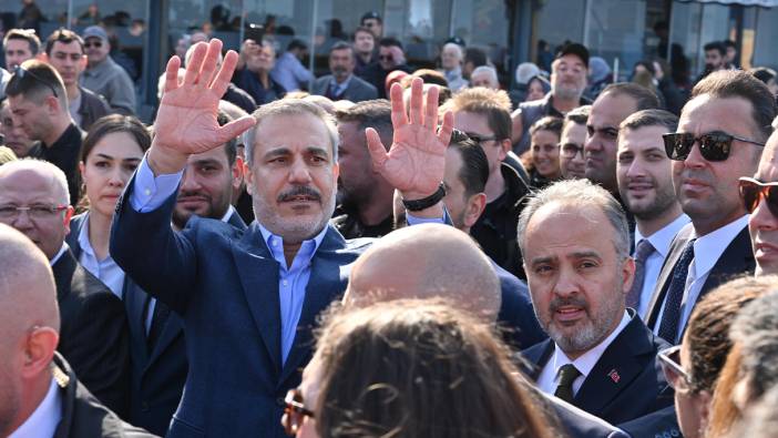Dışişleri Bakanı Hakan Fidan'a Bursa'da yoğun ilgi