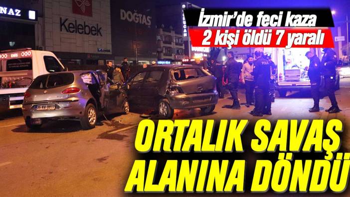 İzmir'de feci kazada ortalık savaş alanına döndü: 2 ölü