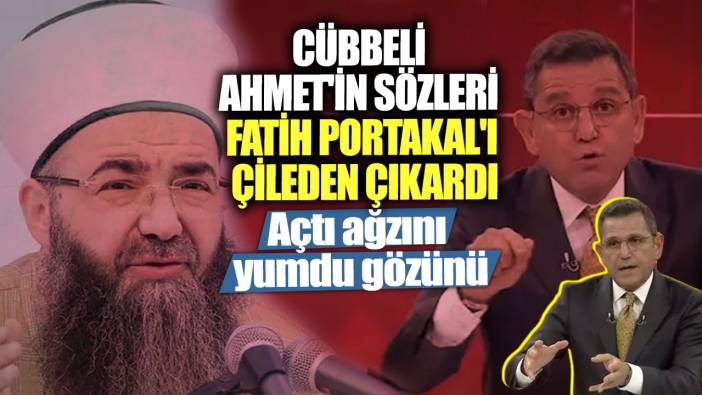 Cübbeli Ahmet'in sözleri Fatih Portakal'ı çileden çıkardı! Açtı ağzını yumdu gözünü