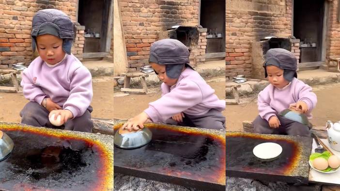 Küçük aşçı sosyal medyada fenomen haline geldi