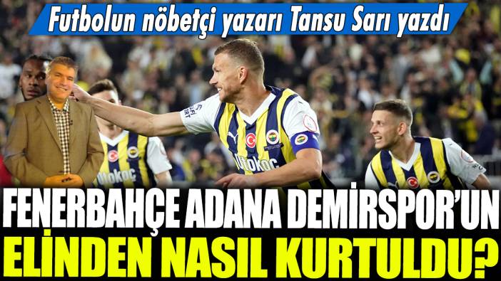 Fenerbahçe Adana Demirspor'un elinden nasıl kurtuldu?  Futbolun nöbetçi yazarı Tansu Sarı yazdı...