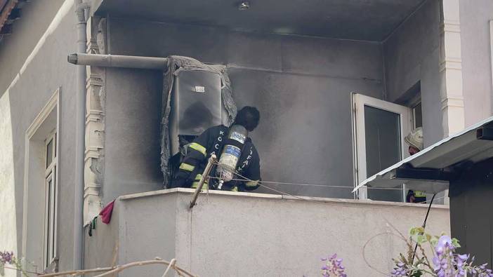 Kocaeli’de evin balkonunda bulunan kombide yangın çıktı!