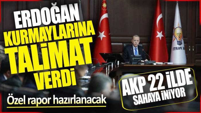 Erdoğan kurmaylarına talimat verdi: AKP 22 il için rapor hazırladı sahaya inecek
