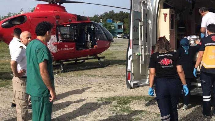 Kalp hastalığı olan bebek helikopterle Ankara'ya sevk edildi