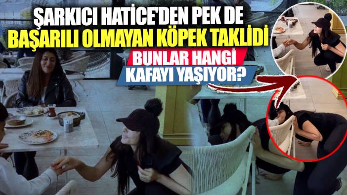 Şarkıcı Hatice'den pek de başarılı olmayan köpek taklidi! Bunlar hangi kafayı yaşıyor?