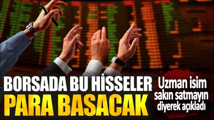 Borsada bu hisseler para basacak! Uzman isim sakın satmayın diyerek açıkladı