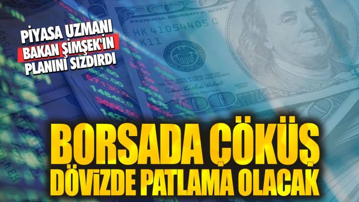 Piyasa uzmanı Bakan Şimşek'in planını sızdırdı: Borsada çöküş dövizde patlama olacak