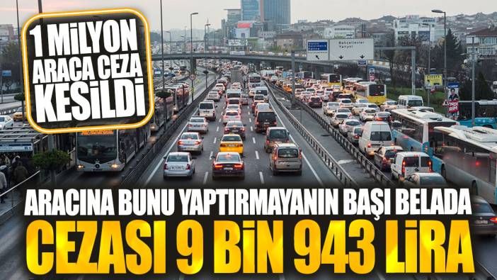 Cezası 9 bin 943 lira aracına bunu yaptırmayanın başı belada: 1 milyon araca ceza kesildi