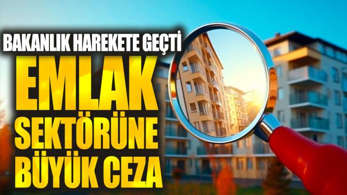 Bakanlık harekete geçti: Emlak sektörüne büyük ceza