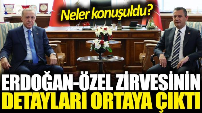 Erdoğan ile Özgür Özel zirvesinin detayları ortaya çıktı: Neler konuşuldu? İşte detaylar...