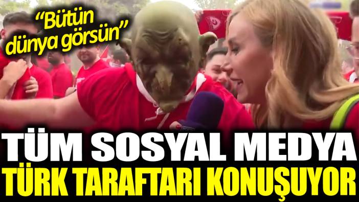 Sosyal medya Türk taraftarı konuşuyor! Yüzüne taktığı maskeyle Almanya'da gündeme oturdu