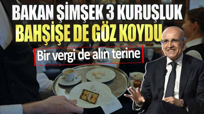 Bakan Şimşek 3 kuruşluk bahşişe de göz koydu. Bir vergi de alın terine