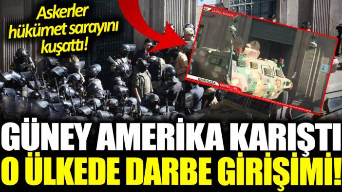 Askerler hükümet sarayını kuşattı! Bolivya'da darbe girişimi