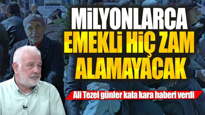 Ali Tezel günler kala kara haberi verdi. Milyonlarca emekli hiç zam alamayacak