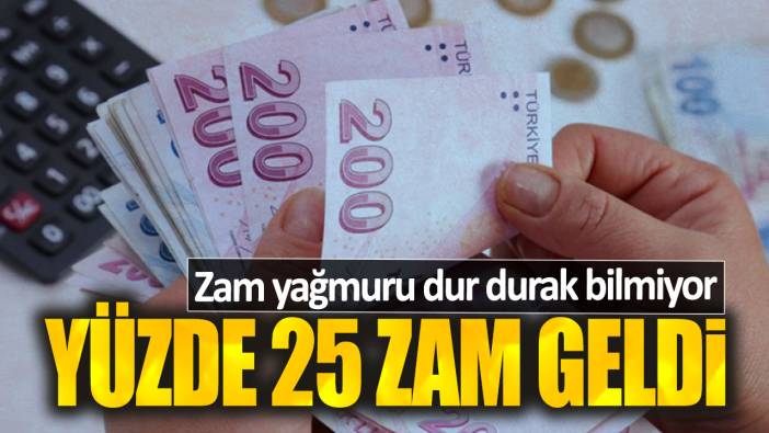 Yüzde 25 zam geldi. Zam yağmuru dur durak bilmiyor