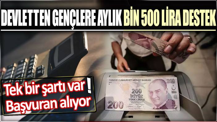 Bakanlıktan gençlere aylık bin 500 lira destek. Tek bir şartı var