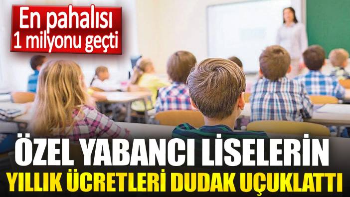 Özel yabancı liselerin yıllık ücretleri dudak uçuklattı. En pahalısı 1 milyonu geçti