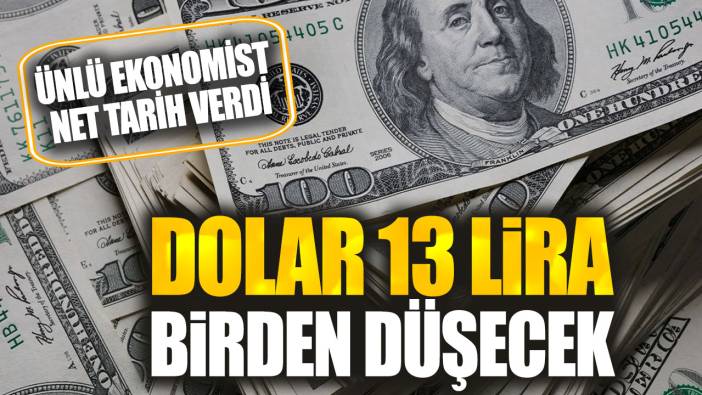 Dolar 13 lira birden düşecek. Ünlü ekonomist net tarih verdi