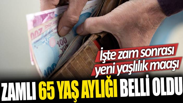 Zamlı 65 yaş aylığı belli oldu: İşte zam sonrası yeni yaşlılık maaşı