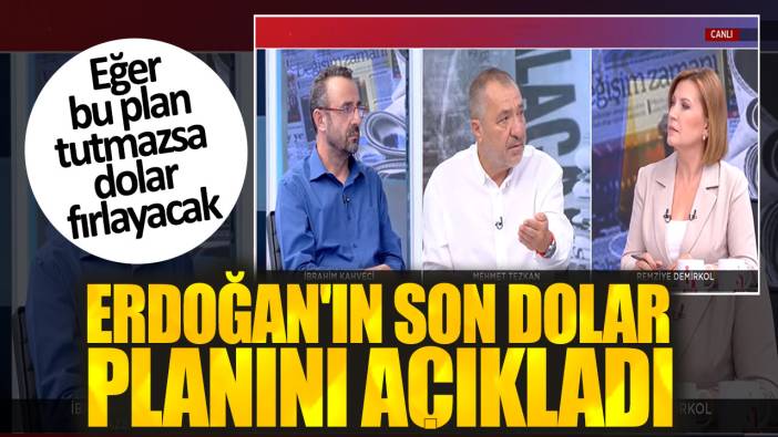Erdoğan'ın son dolar planını açıkladı. Eğer bu plan tutmazsa dolar fırlayacak